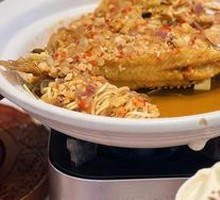 Crispy Lotus Root with Sea Bass