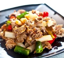 Lotus Stem Stir-Fried with Pig's Tripe