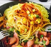 Ham Steak Pasta