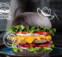 Black Gold Beef Cheese Burger