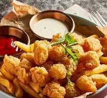 Crispy Fried Fish with Fries