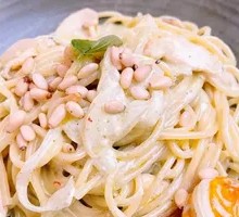 Chicken Pineapple Basil Cream Pasta