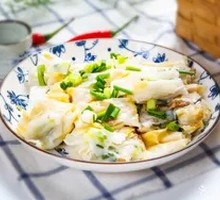 Shiitake Egg Corn Rice Noodle Roll