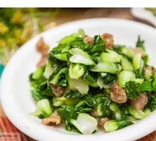 Pork Lard Crumbs with Baby Bok Choy