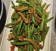 Stir-Fried String Beans with Beef Tripe