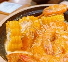 Salted Egg Yolk Baked Shrimp