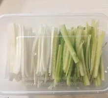 Cucumber and Scallion Strips