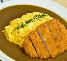 Curry Pork Cutlet Omelette Rice