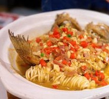 Crispy Lotus Root with Sea Bass