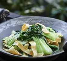 Tofu Skin with Baby Bok Choy
