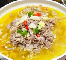 Spicy Beef with Sour Cabbage in Golden Soup