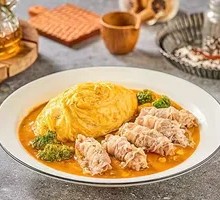 Grilled Beef Donburi Curry Omelette Rice