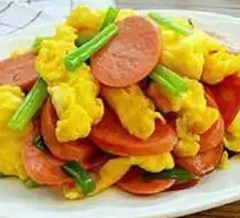 Egg Fried with Sausage