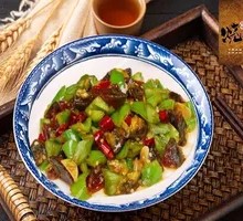 Braised Green Pepper with Tiger Stripes