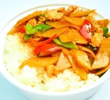 Potato and Pork Rice Bowl