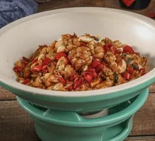 Braised Bullfrog with Perilla