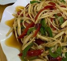 Fried Pork Shreds with Crispy Cake