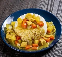 Beef and Potato Rice Bowl