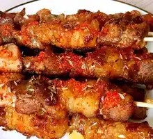 Charcoal Grilled Meat Skewers