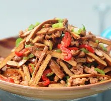 Fried Tofu with Shredded Pork