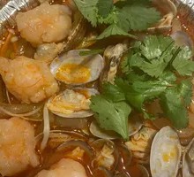 Shrimp Paste with Scallops Noodles