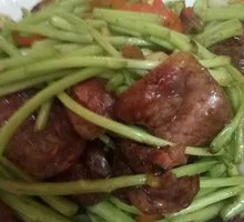 Water Bamboo Stir-fried with Preserved Sausage