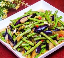 Eggplant and Green Bean Stir-Fry
