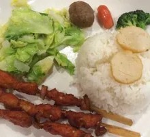 Skewered Meat and Rice Bowl