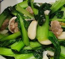 Fried Pork Crumbs with Bok Choy