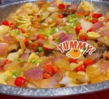 Crispy Lotus Root with Sea Bass