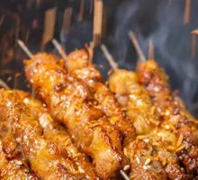 Charcoal-Grilled Fresh Lamb Skewers