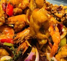 Dry Pot Frog and Shrimp