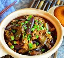 Minced Pork with Eggplant Stew
