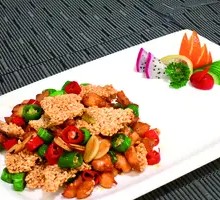 Crispy Pork Ribs with Rice Crackers