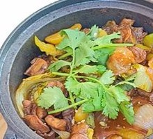 Spicy Pork Ribs and Chicken Stew