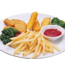 Fried Chicken Cutlet with French Fries