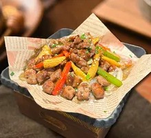 Grilled Steak on Hot Plate