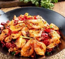 Spicy Stir-Fried Prawns in Dry Pot