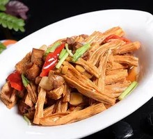 Fried Tofu Skin Braised Pork Rice Bowl