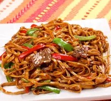 Egg and Pork Noodles Stir-Fry