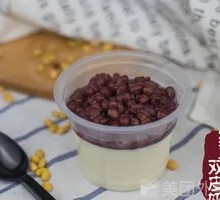 Red Bean Double-Layer Milk Pudding
