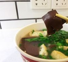 Three Delicacies Duck Blood and Noodles Soup