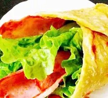Hand-Grabbed Pancake with Egg and Double Pork Tenderloin