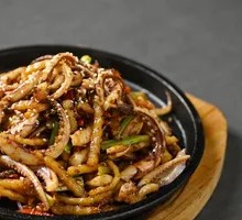 Grilled Squid on Iron Plate