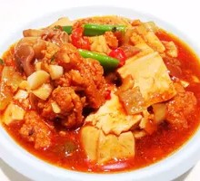 Braised Fish Offal with Tofu