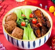 Lion Head with Soy Duck Rice