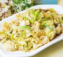 Shredded Cabbage with Stir-Fried Meat Rice