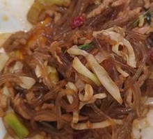 Pickled Vegetable and Taro Noodle Stir-fry with Pork Strips