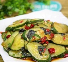 Pan-fried Cucumber with Perilla