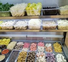 Mixed Hot Pot Vegetables and Meatballs